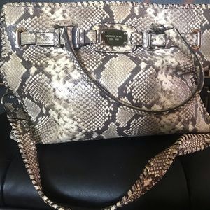 Michael Kors Hamilton Python handbag